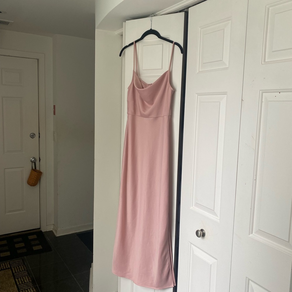 WORN ONCE. Elegant Pink Maxi Dress